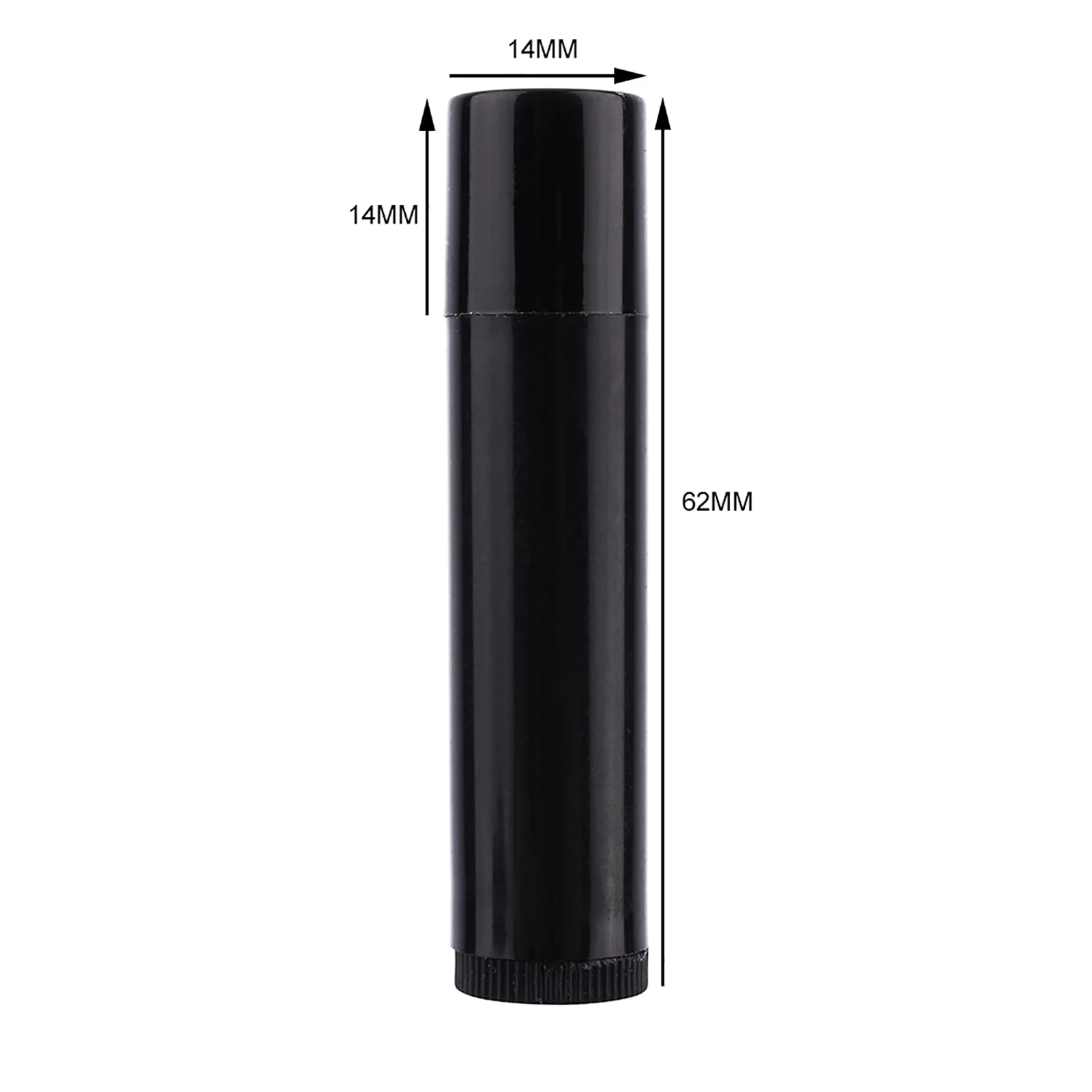 Lot 100PCS 5ml Clear Black White Empty Lipstick Lip Balm Container Tube