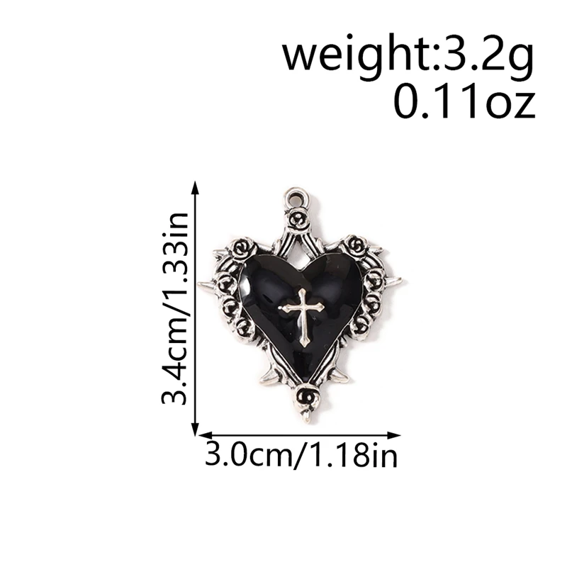 10 Stück 30 x 34 mm niedliche Emaille-Liebesherz-Anhänger für Ohrringe, Halsketten, Armbänder, DIY-Handwerk, Schmuckherstellung, Zubehör – Detail 1