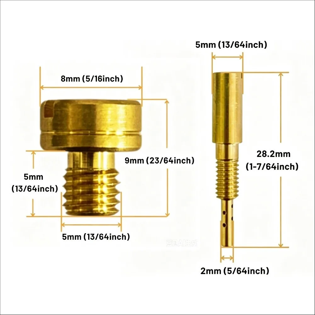 30pcs Carburetor Main Idle Nozzle Kit Metal For Mikuni HS40 HSR42 HSR45 TM33 VM29 Motorcycle Engine Fuel Injection Repair Parts