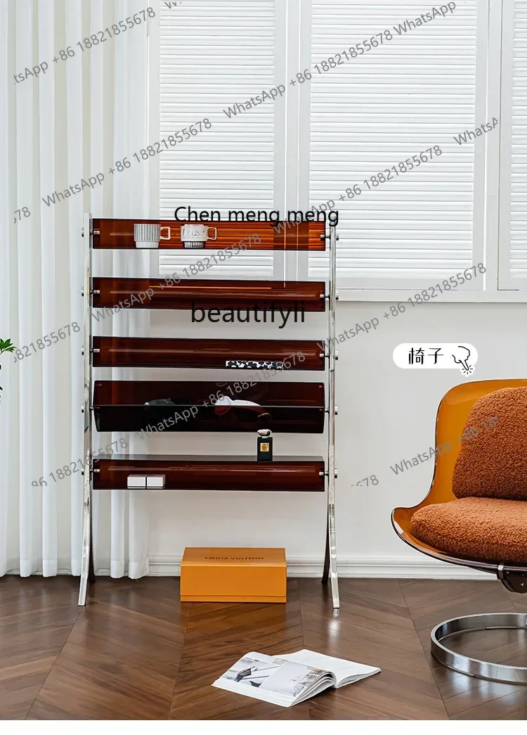 

ss7304 Acrylic Storage Rack Living Room Creative Cup Storage Rack Simple Decoration Shelf