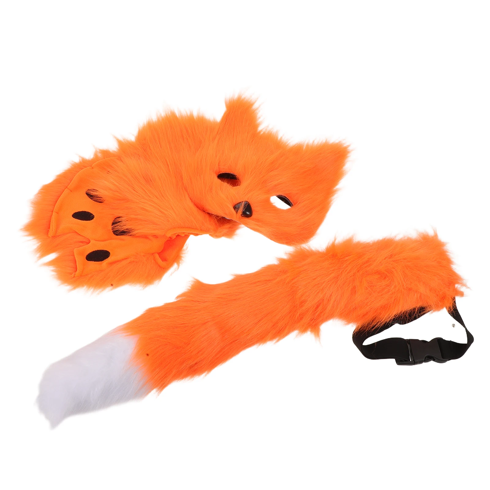 

1 Set Realistic Mask Gloves Tail For Halloween Party Cosplay Carnival Animal Costume Accessories Lightweight Universal Fit For