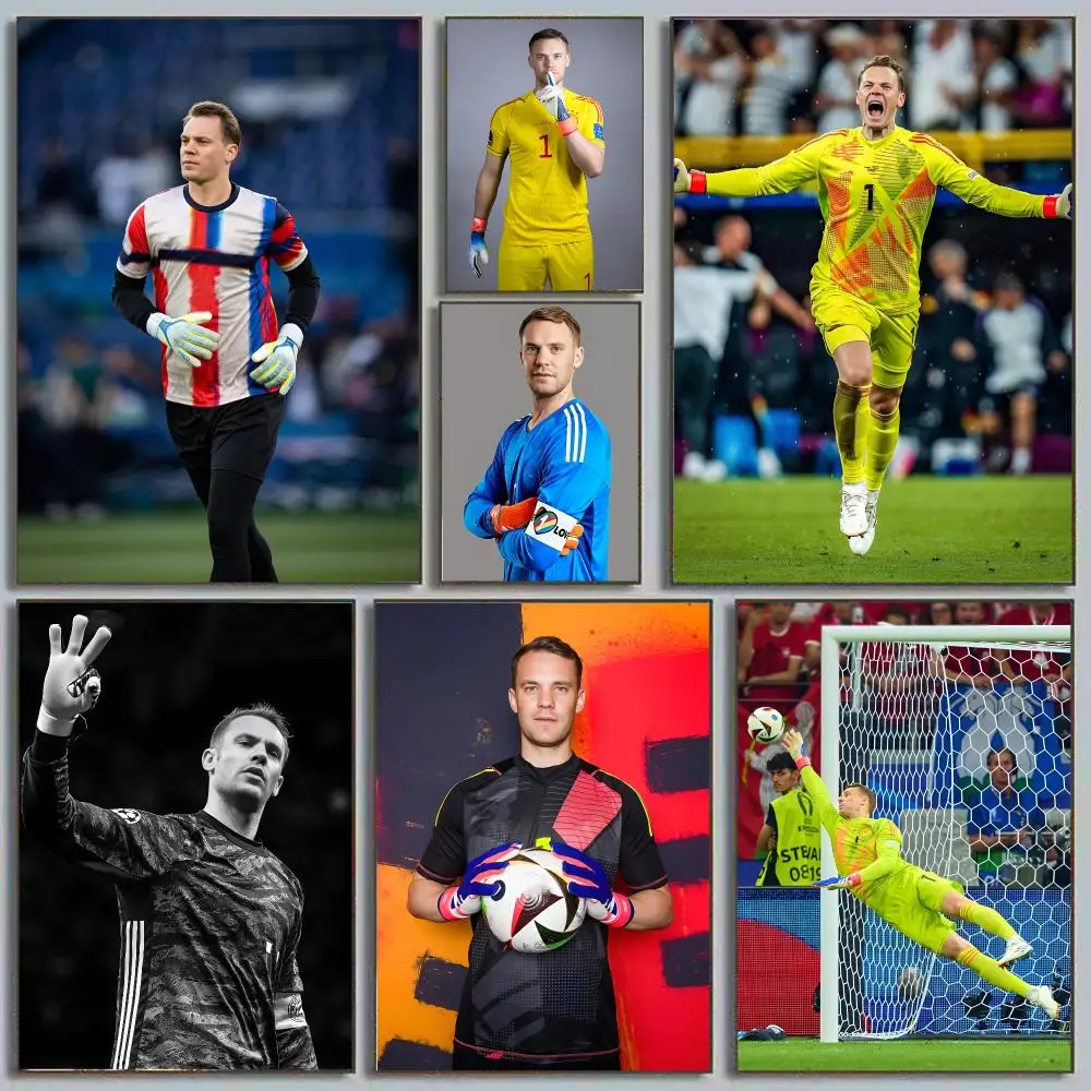 Manuel Neuer Sweeper Keeper Bayern Munich Legend Painting Calligraphy Eco-friendly wall decor Vintage Office frameless