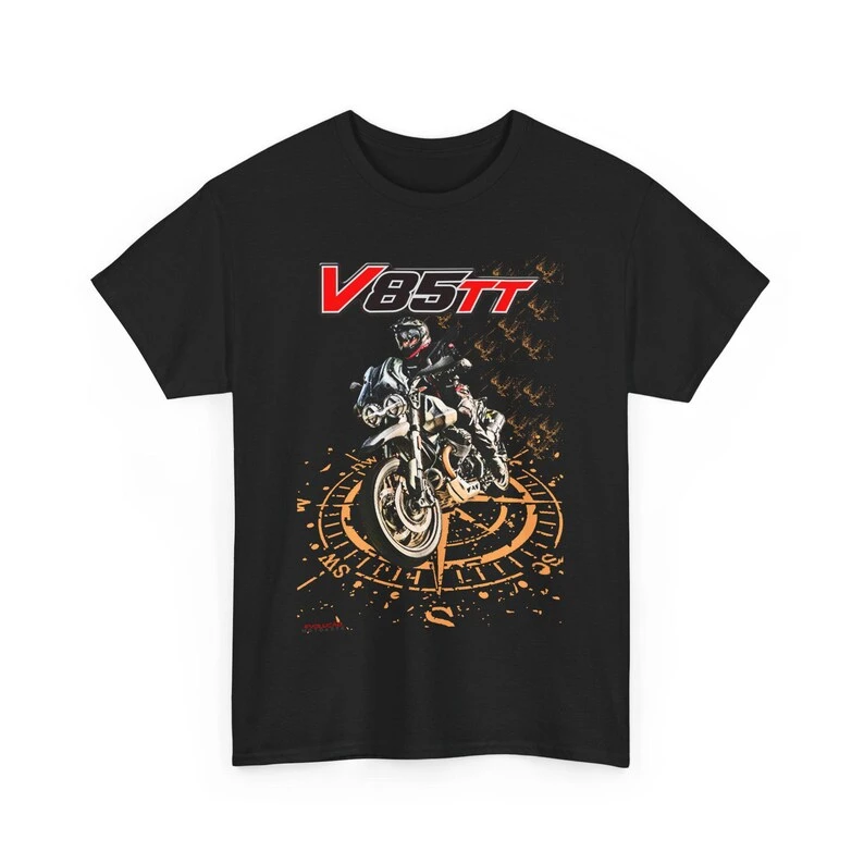 V85 TT Adventure Bike T Shirt Classic Enduro Motorcycle Gift for Riders Touring Scrambler Style Shirt Cotton T-shirt Unisex