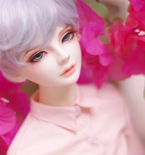 D03-P633 children toy BJD DD SD MSD   1/6 1/4 1/3 doll's Photo props clothes Pink blue formal shirt 1pcs