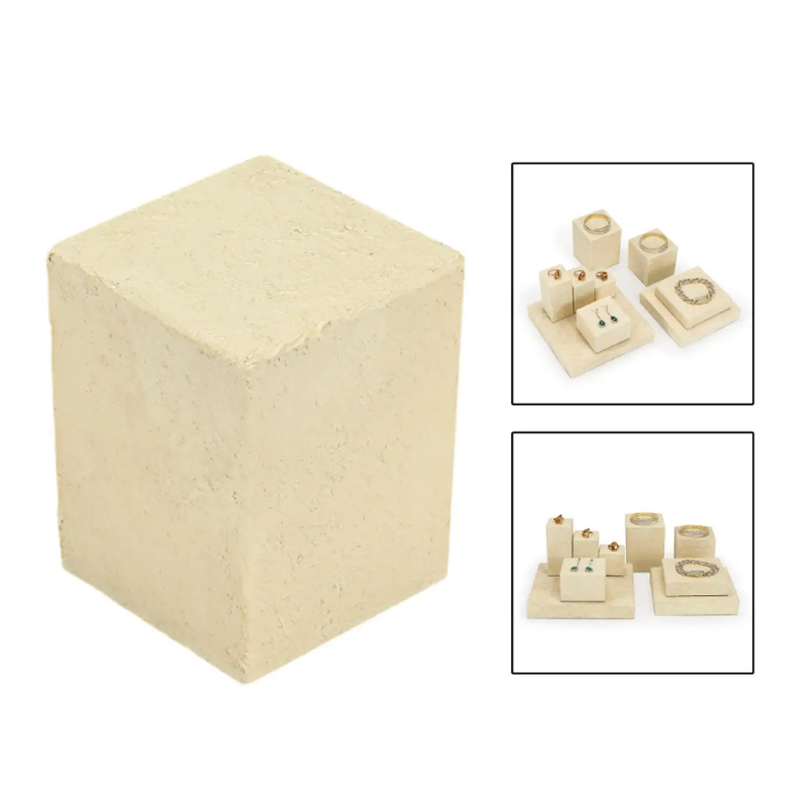 Plaster Display Block Jewelry Display Stand Holder for Retail Jewelry Organizing Collectibles Cosmetics Showcase