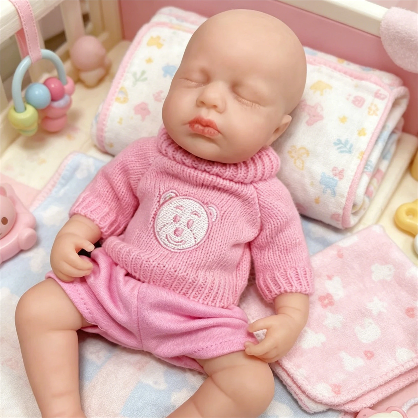 

25CM Full Body Solid Platinum Silicone Super Soft Flexible Elastic Reborn Loulou Girl Body Real Looking Toys