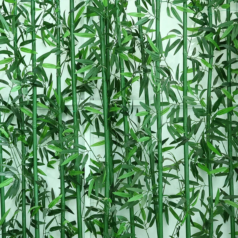 40CM Artificial Bamboo Leaves Simulation Silk Plant Fake Green Lifelike Branches Home Garden Landscaping Office Decoration