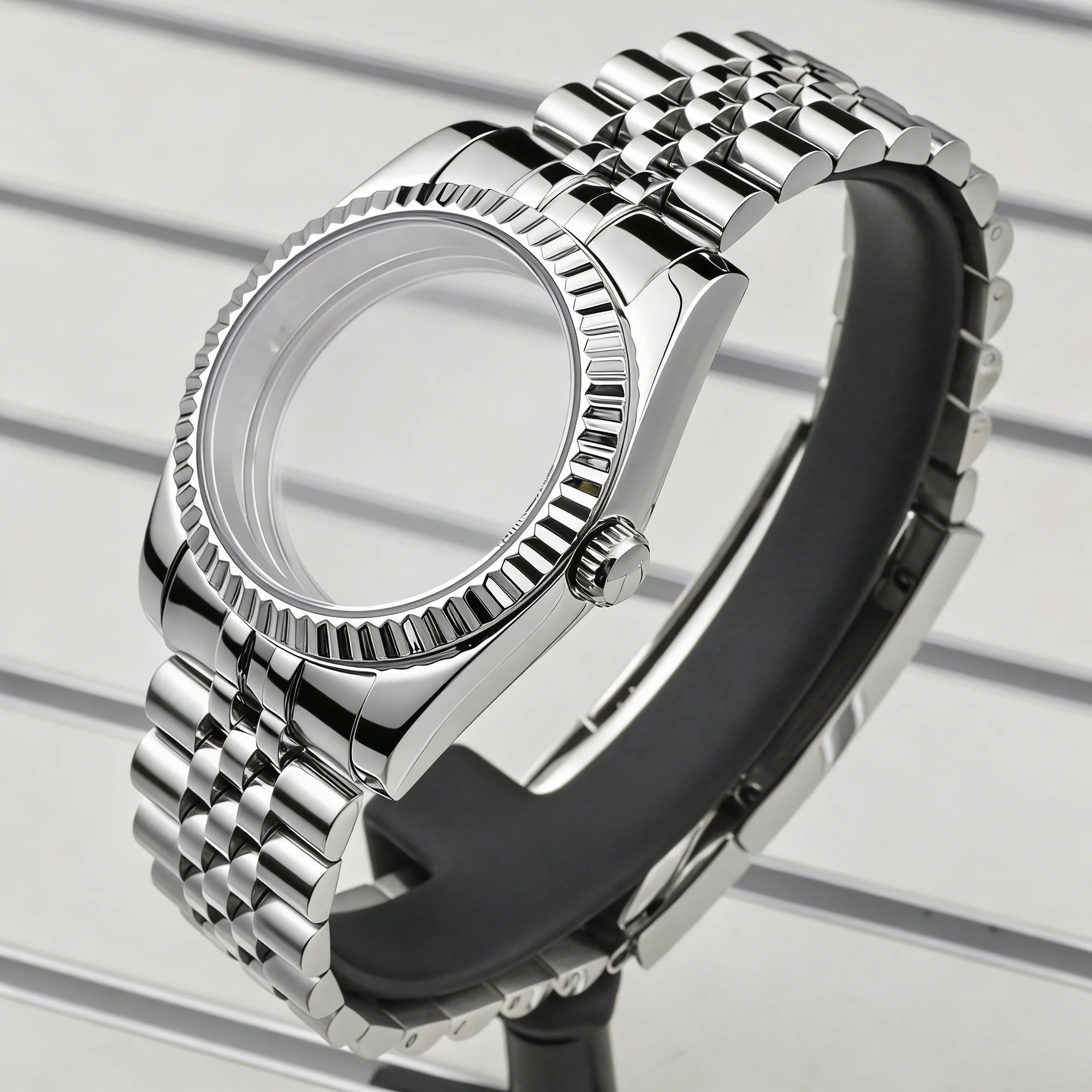 39/36mm Watch Case Strap Stainless Steel Case Sapphire Glass for NH34 NH35 NH36 Datejust Case 10ATM Waterproof Watch Case