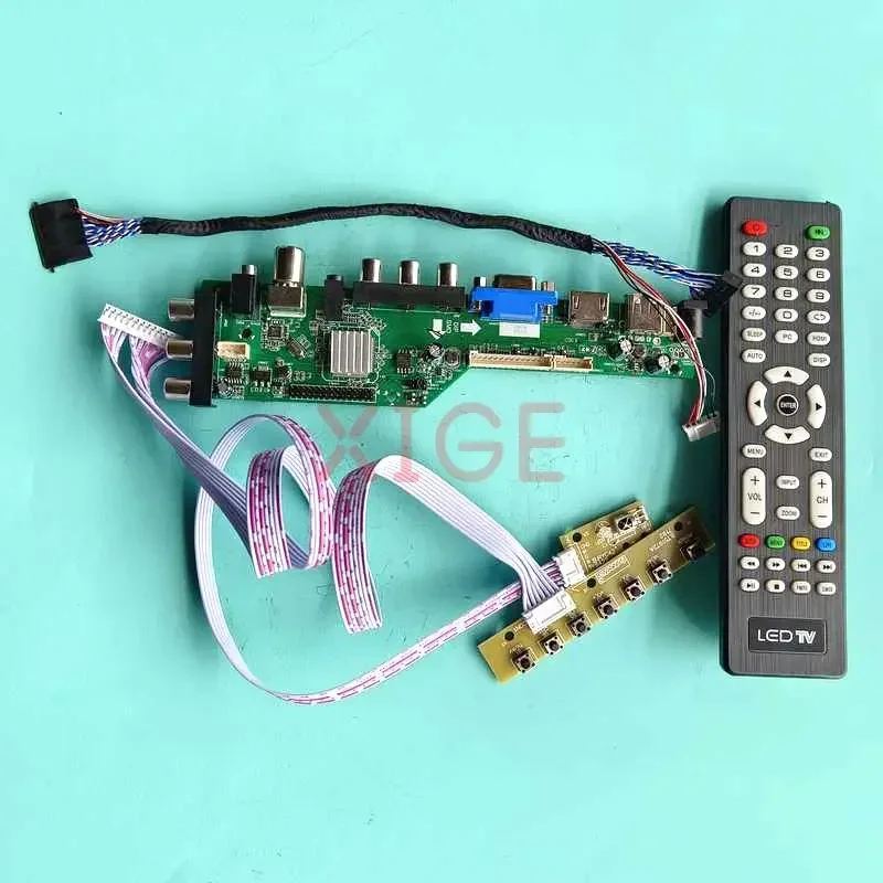 Driver Controller Board For HB140WX1-100/200/300/400/500 DVB-C/T Laptop Matrix AV/USB/DHMI/VGA 1366x768 40-Pin LVDS 14