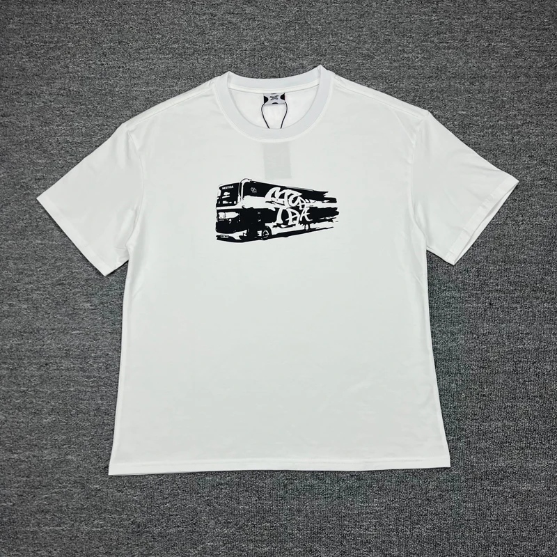 Men Women Bus Logo Car Pattern Casual T-shirts Mertra Tee High Quality Stock