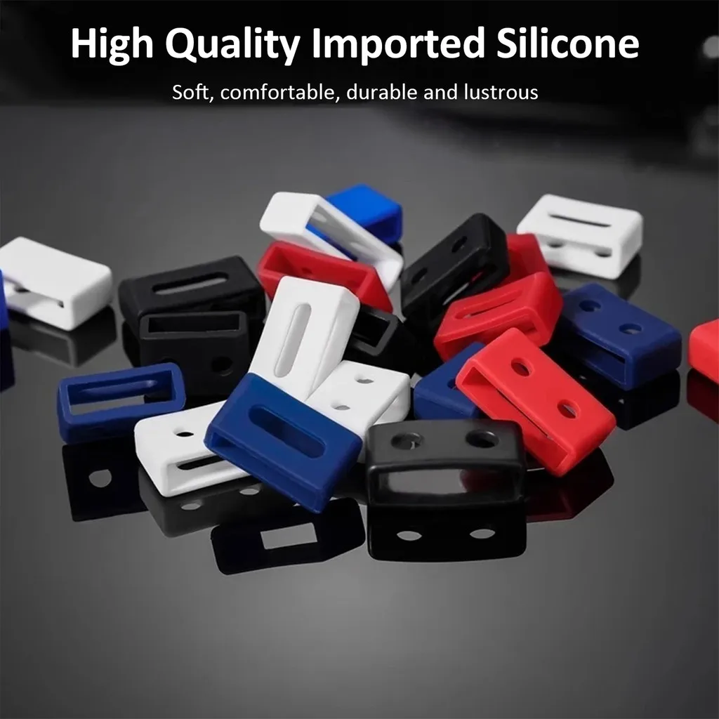 Watch Ring For Silicone Watch Band Loop Keeper 4 Pack Same Color Replacement Strap Ring Retainer Holder Guard fit Smartwatch