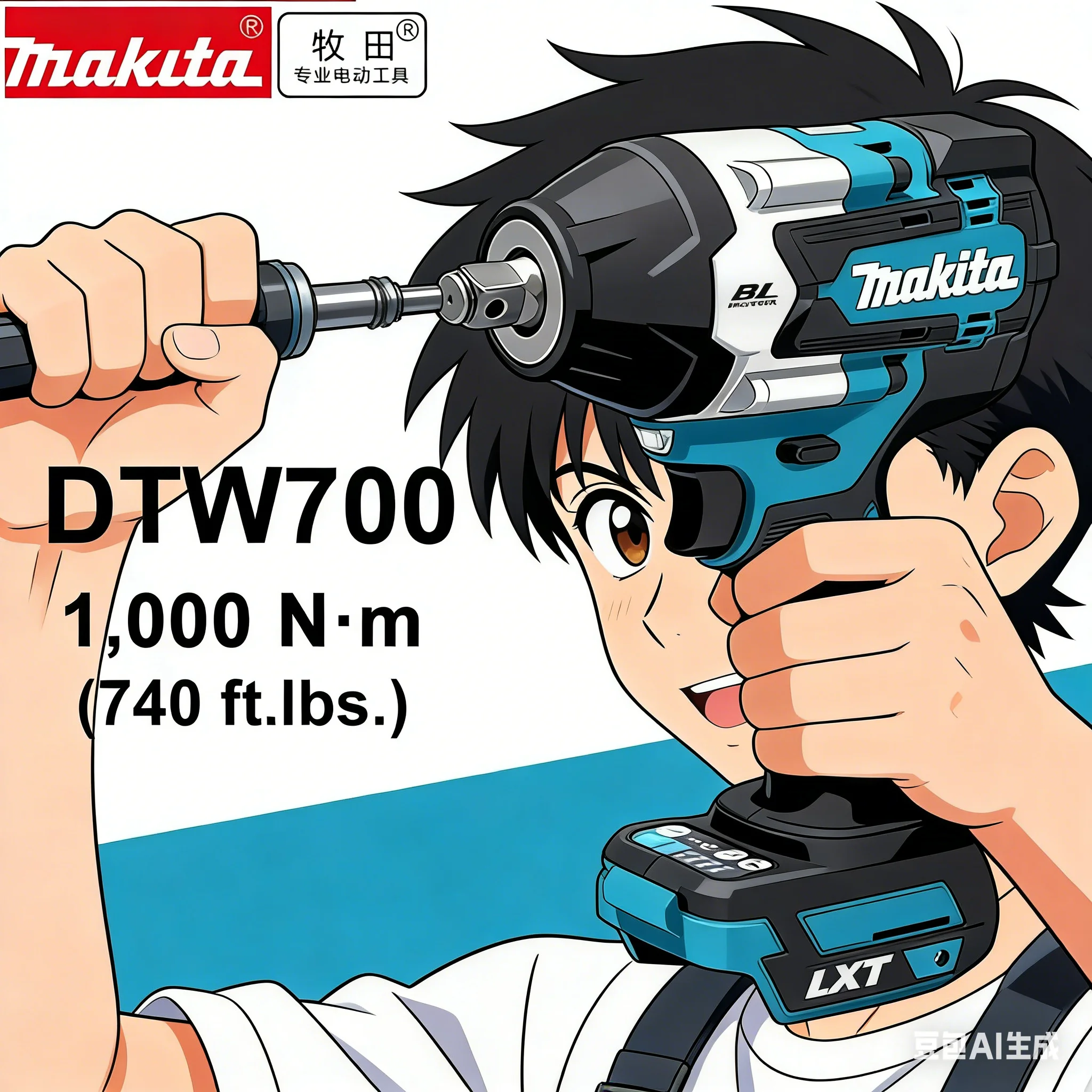

Makita Battery DTW700 1000N.m Brushless Cordless Impact Wrench For Makita 18V Battery Screwdriver Auto Repair Power Tools