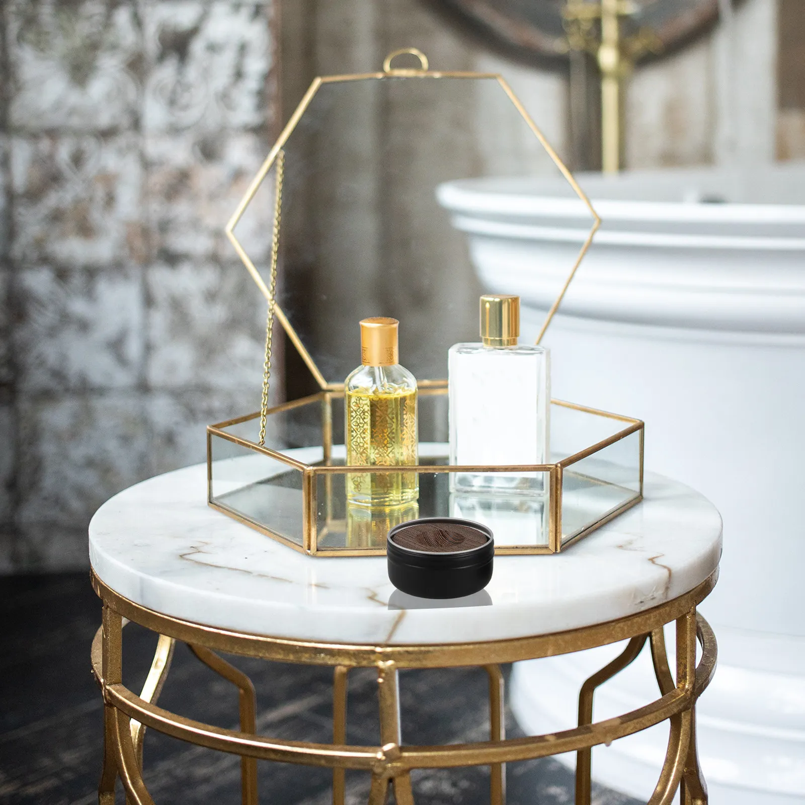 小型木製エッセンシャルオイルディフューザー寝室デスク用長持ち - Home Fragrance Leather Diffuser のレビューと価格
