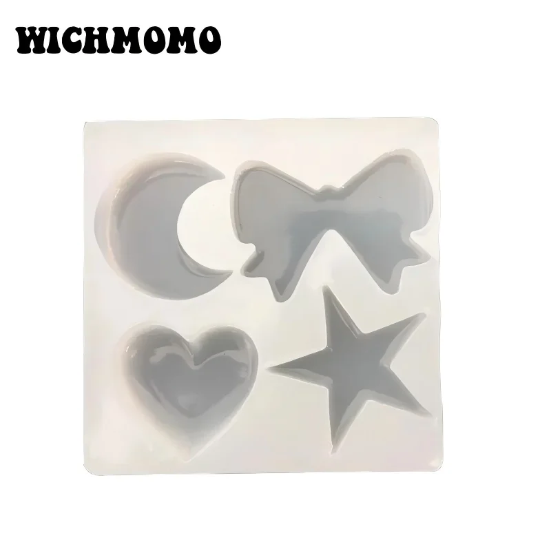 New 1PCS Moon Stars Charms Pendant Craft DIY UV Resin Liquid Silicone Molds for Earring Necklace Decorations Making Jewelry