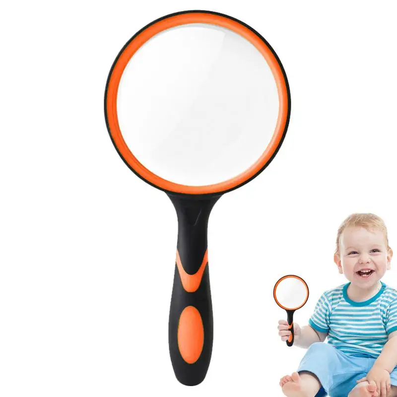 Reading Magnifying Glass Small Magnifying Glasses Anti-Slip Handle Magnifying Glass For Kids Kids Magnifying Glass