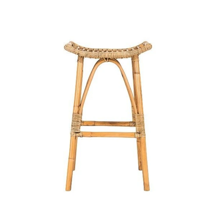 Hochwertiger, neu gestalteter Rattan-Barstuhl