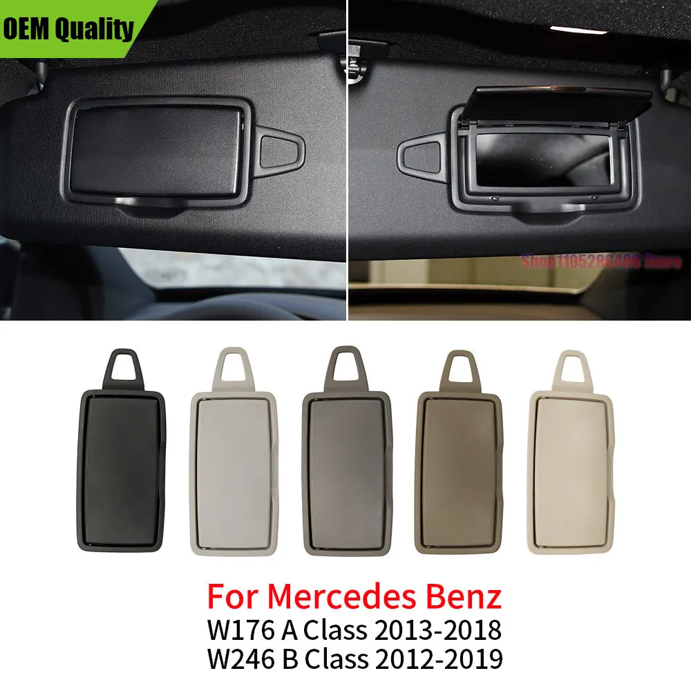 For Mercedes Car Interior Front Sun Shade Visor Makeup Cosmetic Mirror Cover For Benz A B Class 2013-2018 A180 B200  W246 W176
