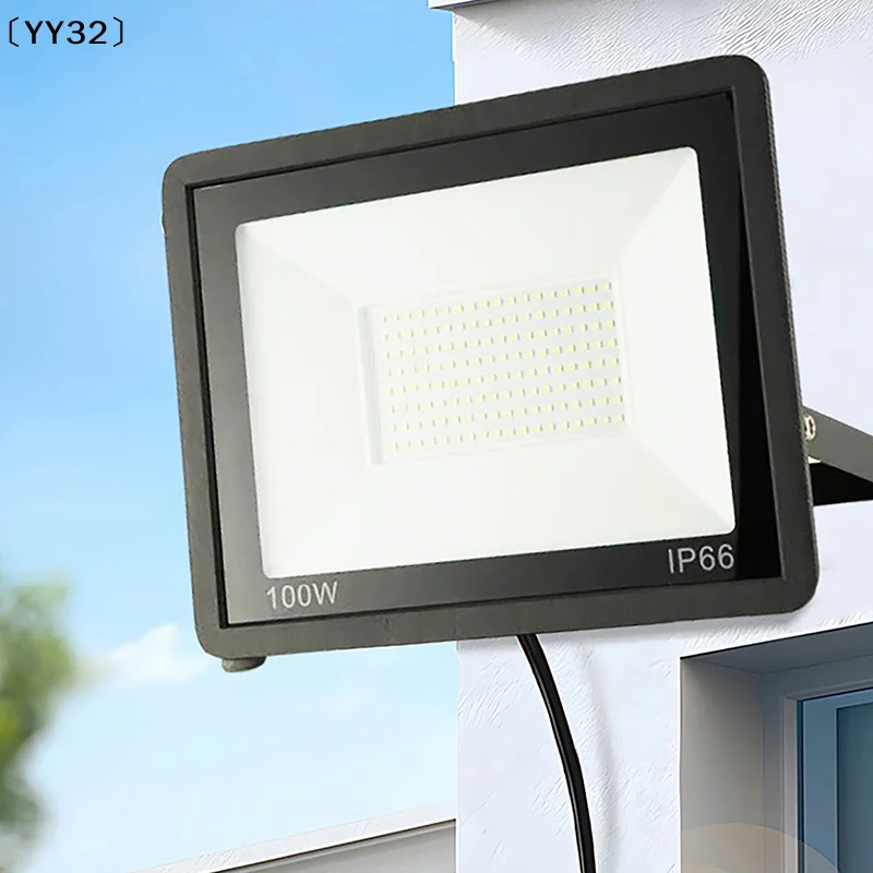 holofote-led-a-prova-d'agua-ip66-para-caminho-ac220v-30w-50w-100w-para-uso-externo-em-jardim-rua-portao-varanda-e-patio〔yy32〕