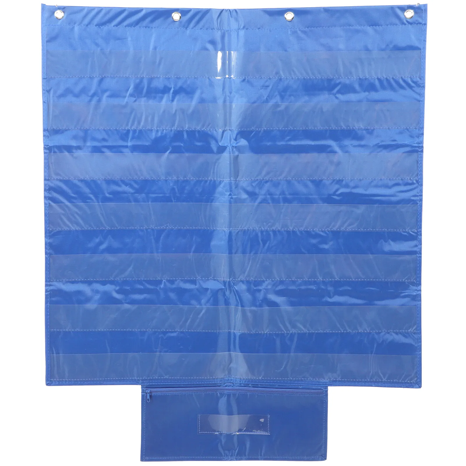 Standard Pocket Chart Polyester PVC Classroom Hanging Pocket Chart for Wall Word Cards Sentence Strips Teaching Tool