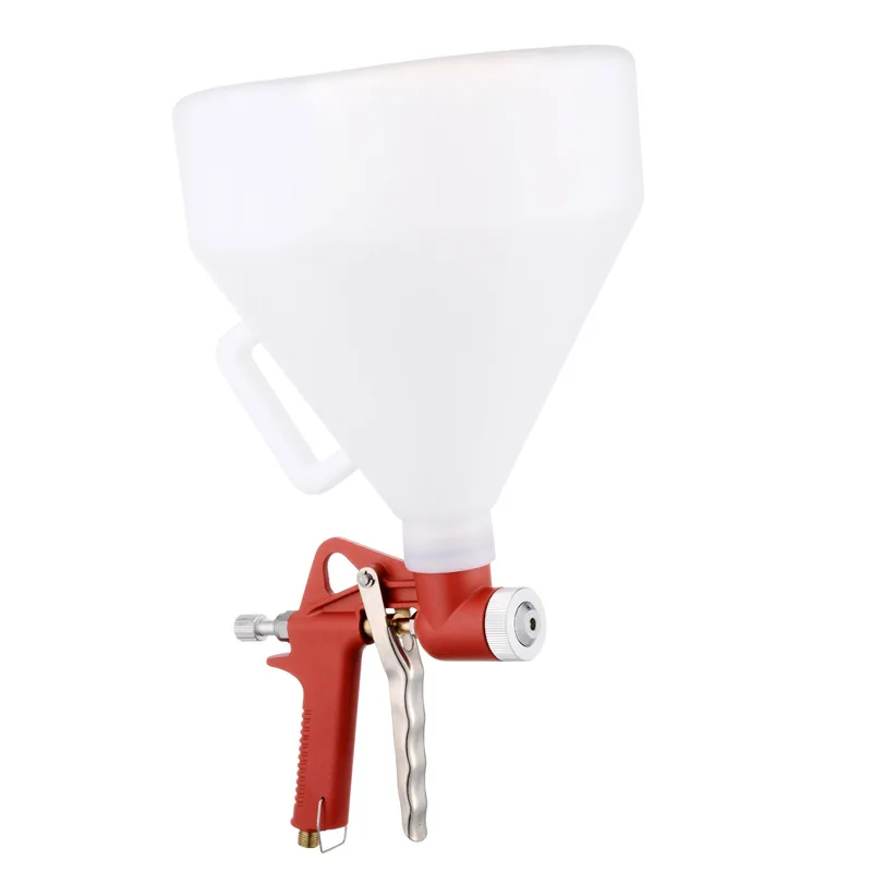 King spray gun 6l red real stone paint spray gun plastic pot capacity 6L cement mortar spray gun