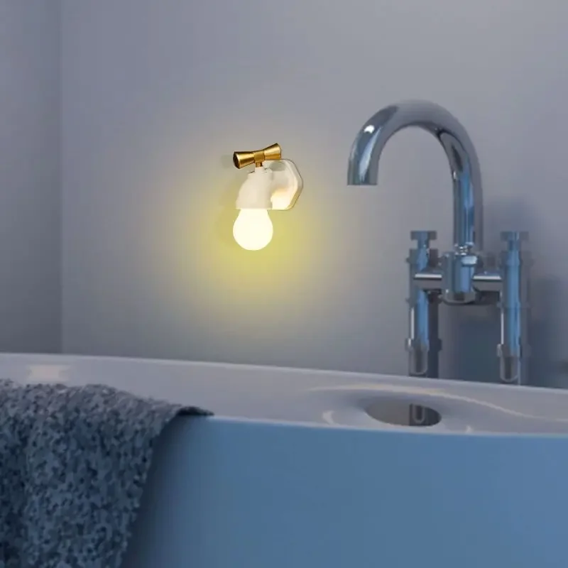 

Faucet Sensor Nightlight sound control induction USB charging led bedroom bedside lamp Corridor Staircase LED Wall Light