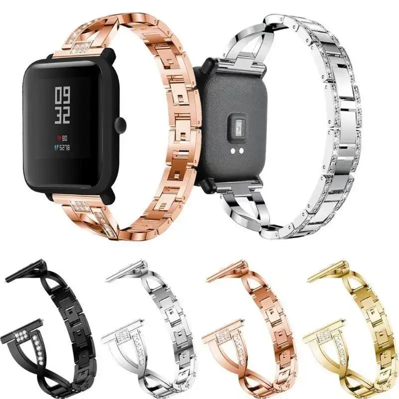 20mm For Samsung galaxy watch 3 41mm 45mm Active 2 40mm 44mm luxury Stainless Steel Strap band Watchband Metal Aolly Bracelet