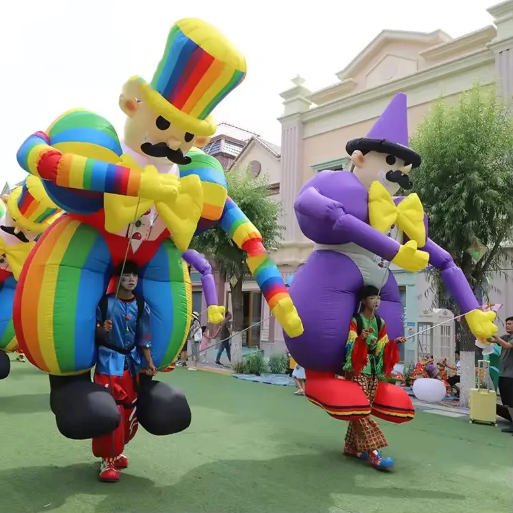 

Walking Inflatable Clown Puppet Blow Up Parade Performance Inflatable Costumes for Outdoor Circus Show