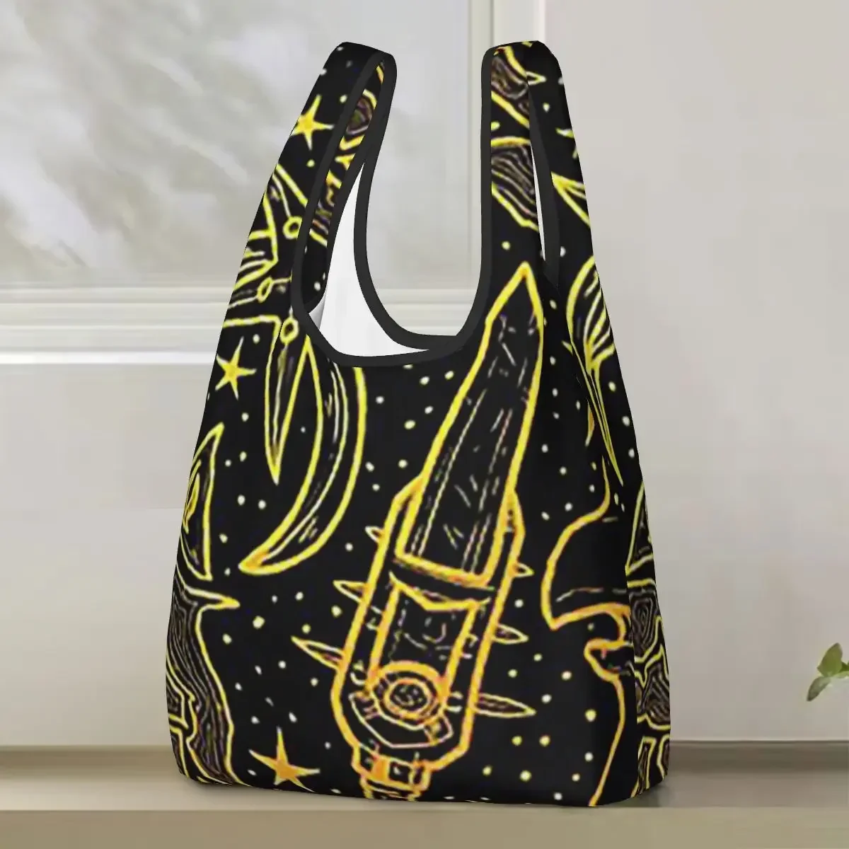 Nerevar Morrowind GOTY Edition Inspired Scrolls Elder RPG Dunmer Shopping Bag  Foldable Shoulder Shopper Bag Grocery Handbag