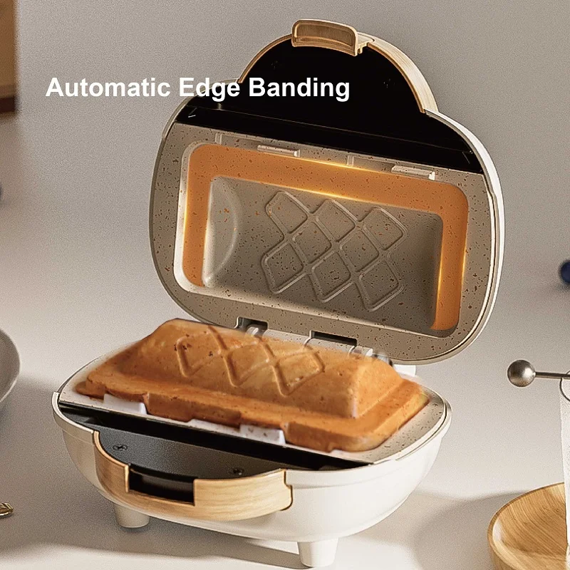 500W Sandwich Machine Fast Breakfast Machine Home Hot-pressed Toasted Non-stick Bread Panini Machine Multi-function Kitchen tool