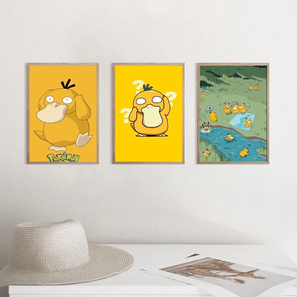 1pc Pokémon Psyduck Poster Wall Art Home Decor Room Decor Digital Painting Living Room Restaurant Kitchen Art