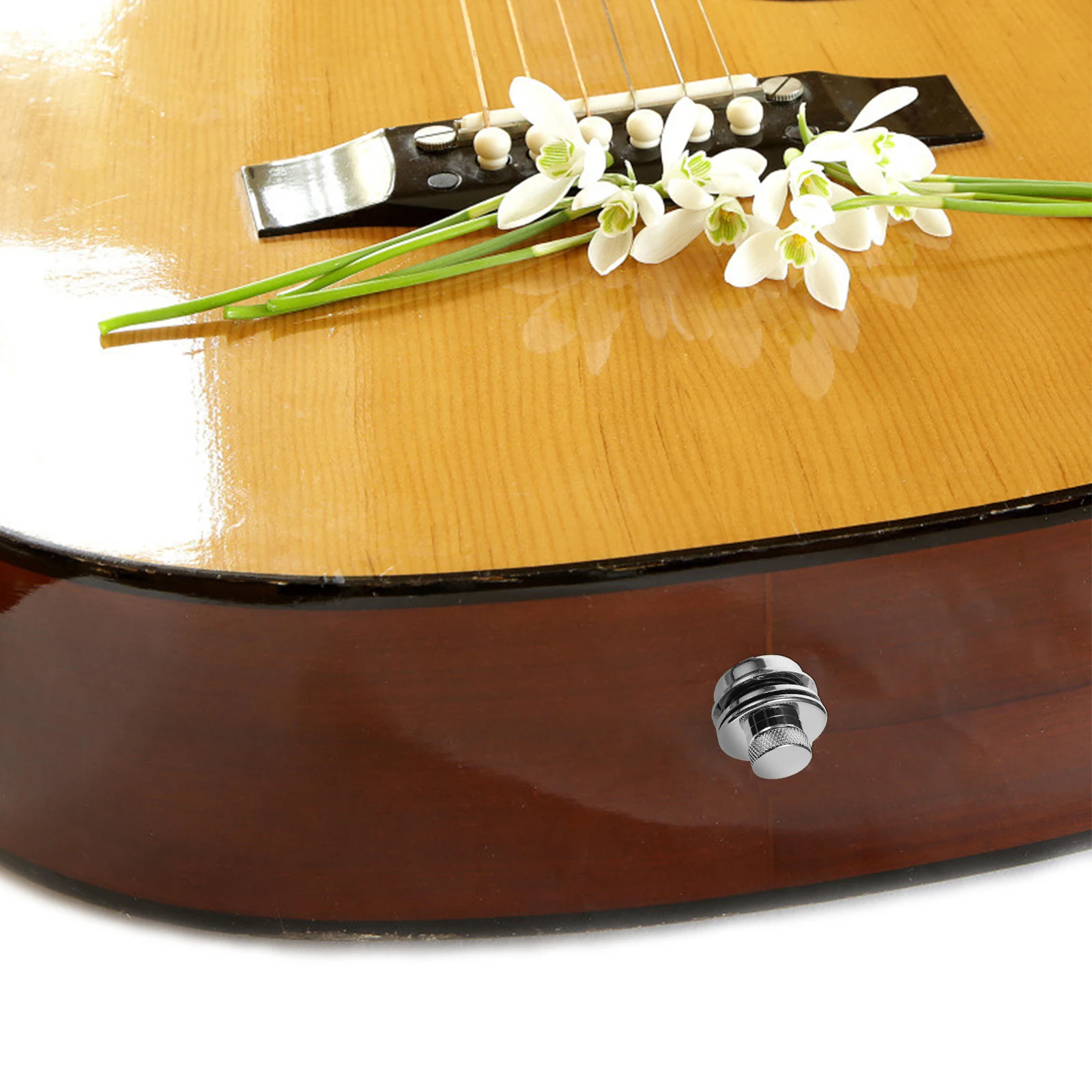 

2 PCS Strap Nail Guitar Knobs Straps Pins Lock Button Headstock Locks Buttons Holder Child