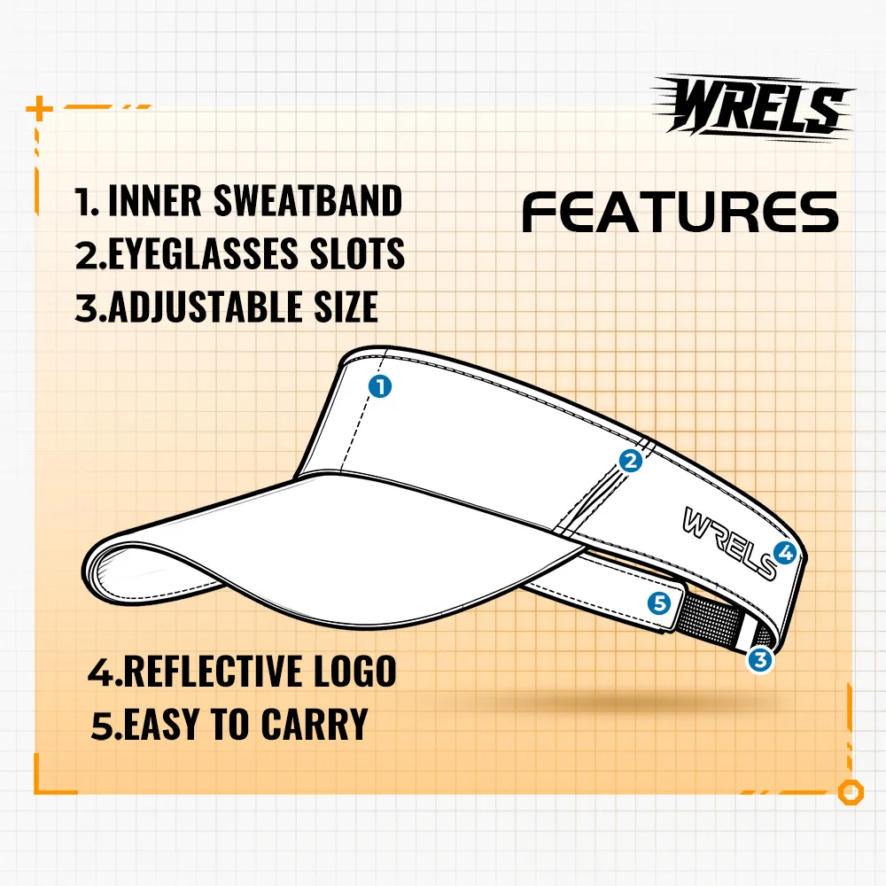 WRELS 1/2/3pcs Summer Sun Protection Empty Top Hat Breathable Sweat Absorbing Sun Visor Caps Outdoor Sport Running Tennis Caps