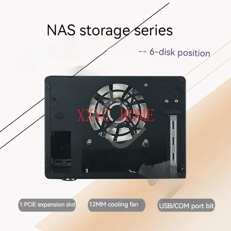 6 Disk Nas Chassis Flex Power USB Hot Plug Server Case Home Student Office Computer Mini itx Chassis Storage Server