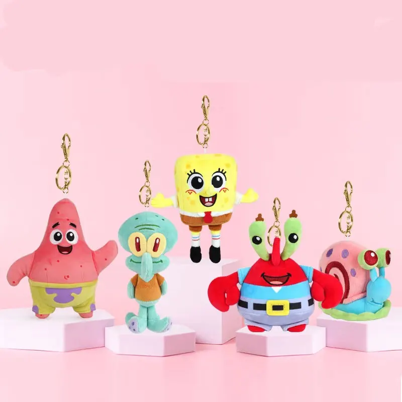 Anime Spongebob Squarepants Patrick Star Squidward Eugene H. Krabs Gary Kawaii Cartoon Stuffed Plush Toys Birthday Gift For Kids