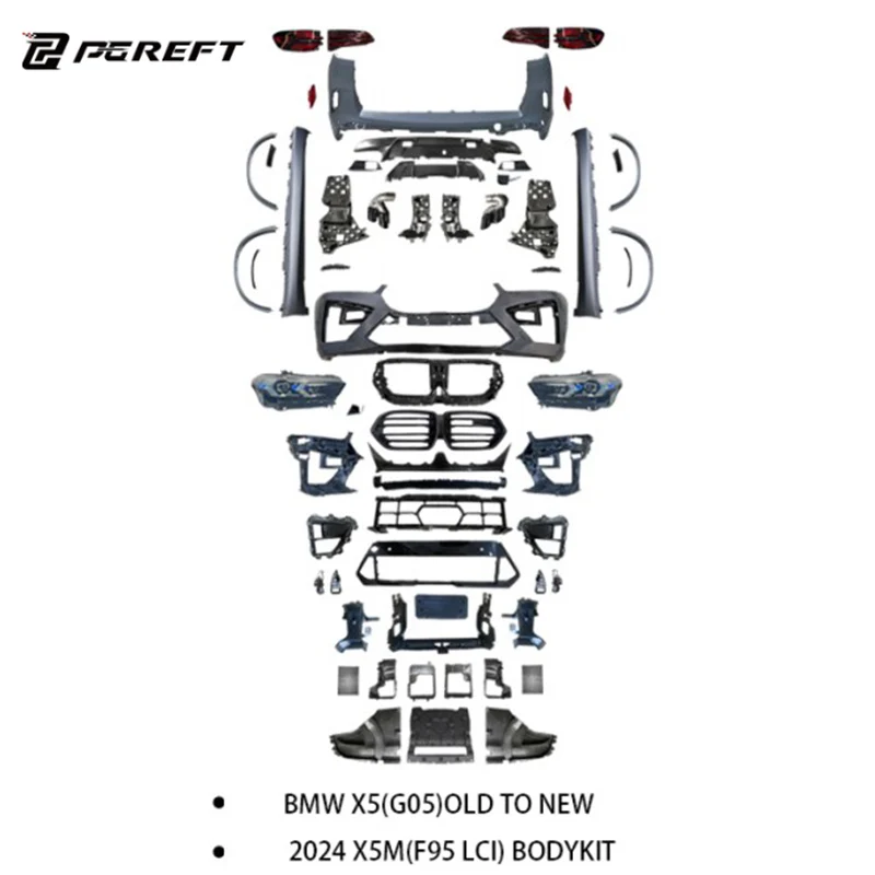 

PG for BMW X5 (G05 LCI) Upgrade to X5M (F95 LCI) 2024 Car Bumper Conversion Body Kit Facelift Accessories Kit Autoparts