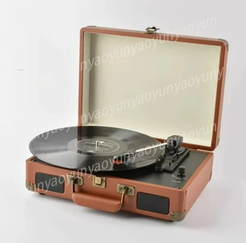 Vintage Phonograph Vinyl Player - Antique Box for Villa Living Room, Classical Retro Home Decor