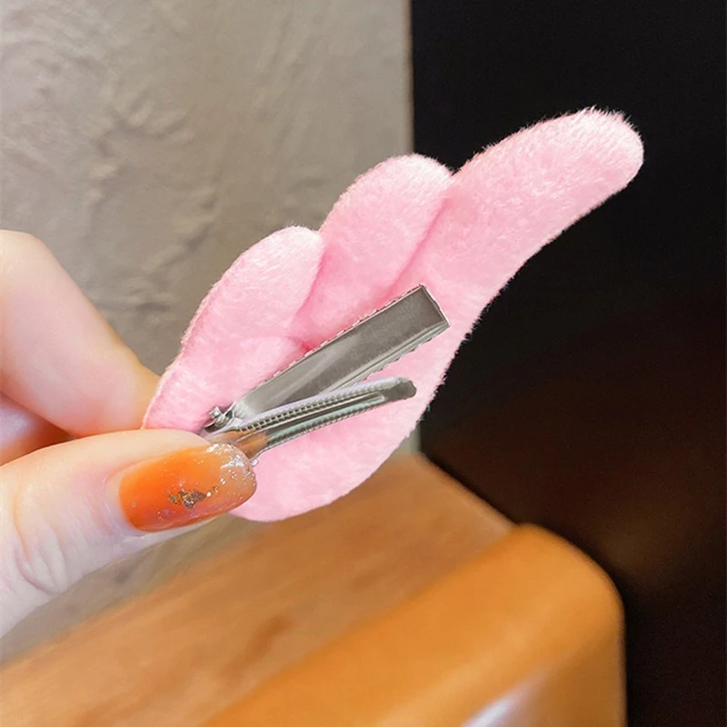 

New Magical Girl Sakura Xie Anran's Plush Angel Wing Hair Clip White Cute and Fresh Headpiece