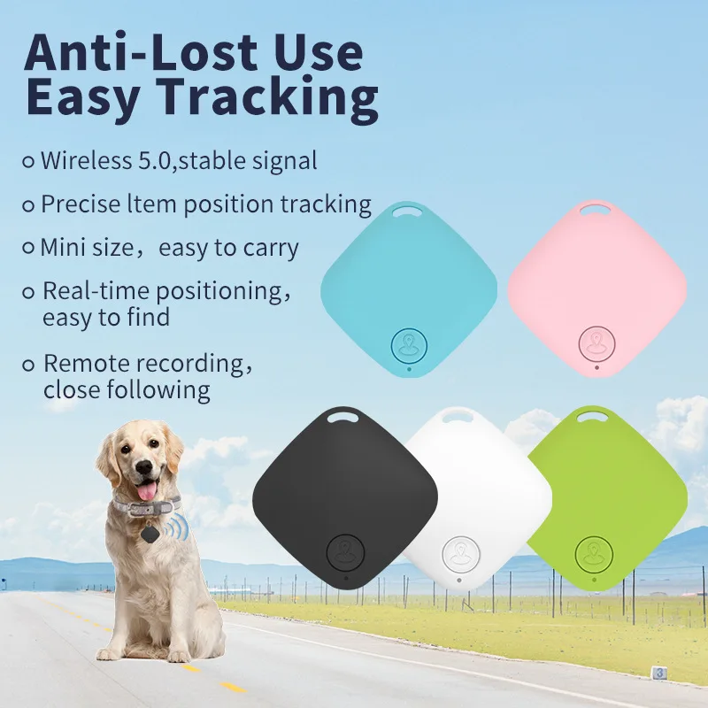 Mini Mode Smart Dog Haustiere Bluetooth 4,0 GPS Tracker Anti-Lost Alarm Tag drahtlose Kinder tasche Brieftasche Key Finder Locator