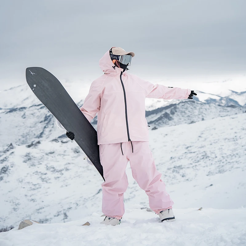 

New Winter Couple Solid Color Ski Suit Men's Snowboard Outdoor Casual Waterproof Windproof Women's Warm Breathable Sportswear
