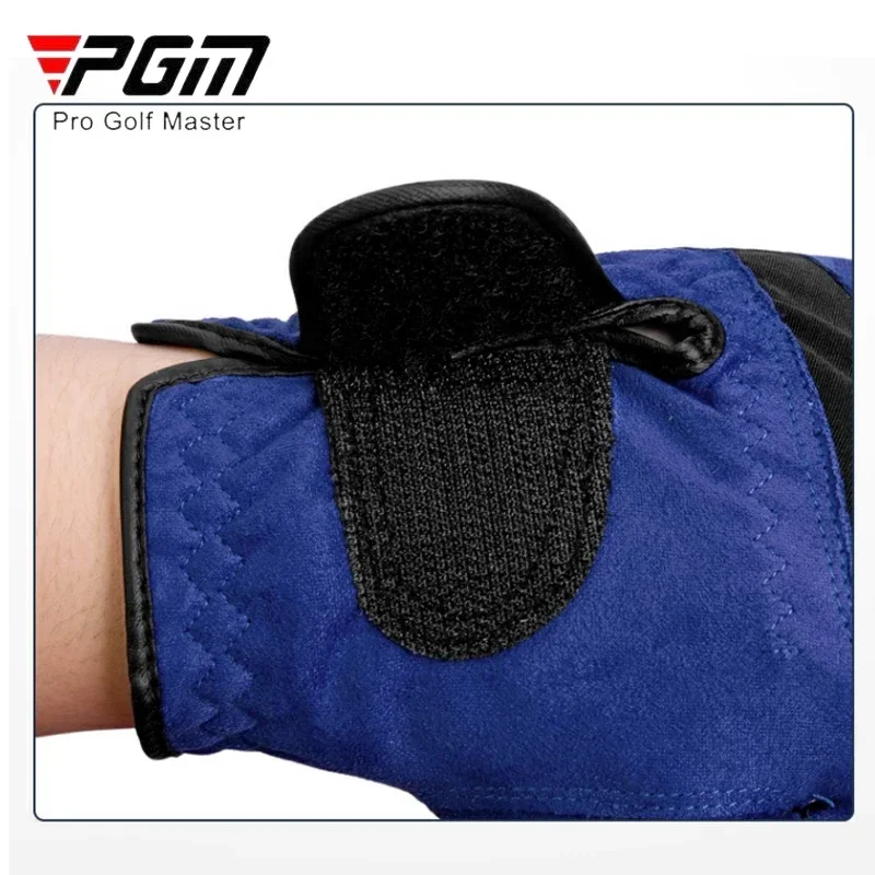 PGM 1 Pcs Men Microfiber Non-slip Golf Gloves Male Breathable Left Right Hand Mittens Men Elastic Wear Resistant Sport Gloves