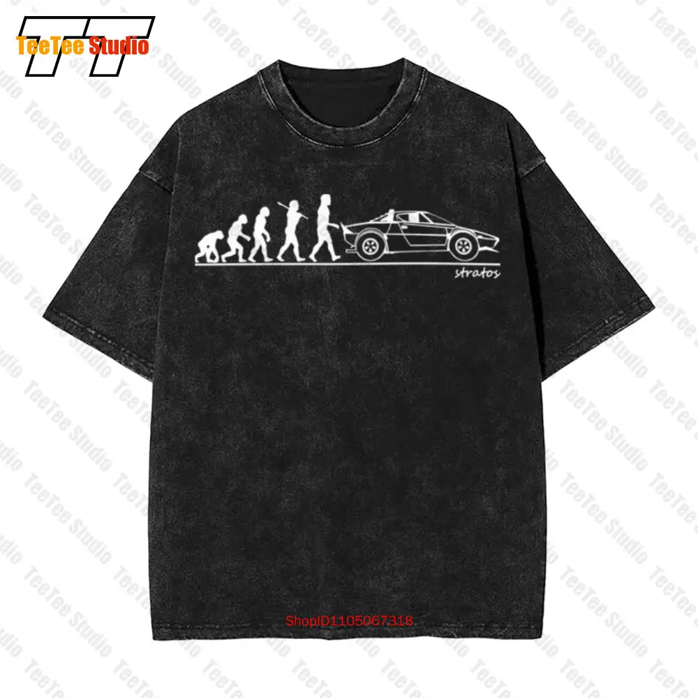 

Винтажная футболка большого размера Evolution Of Man, Lancia Stratos JYOV