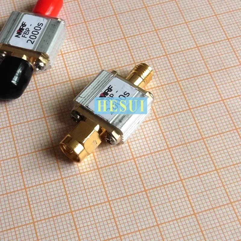 BPF 2000MHz RF coaxial bandpass SAW filter, 1dB bandwidth 5MHz, Module SMA interface Module Board
