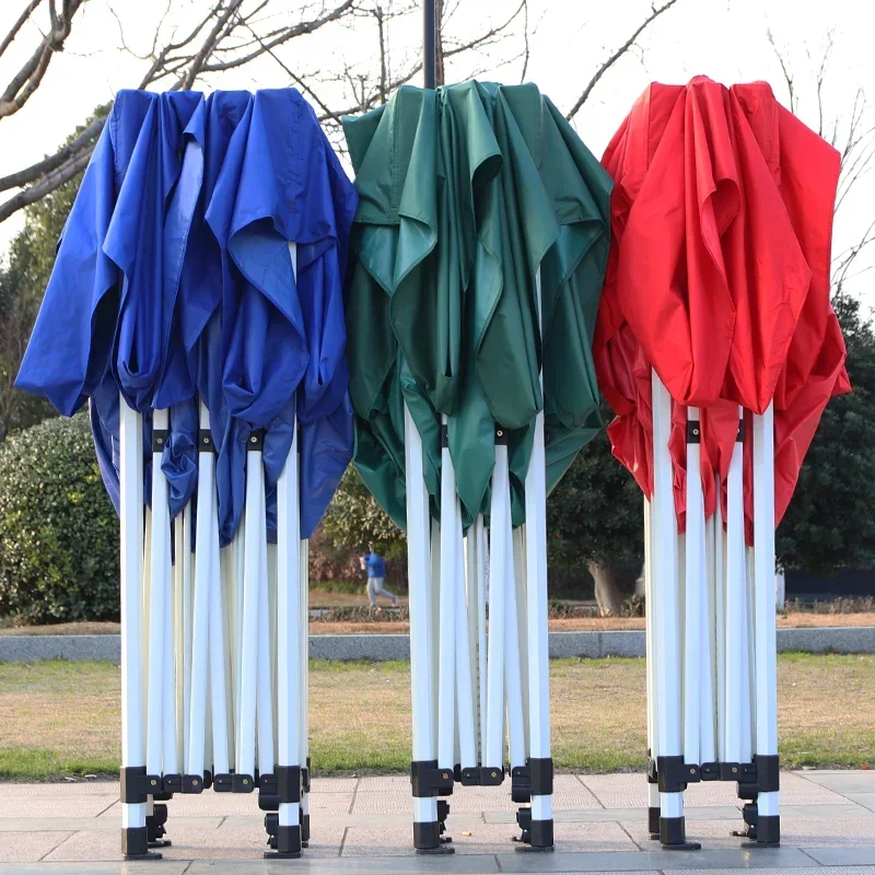 Outdoor Four Legged Tent Stall Canopy Folding Large Rainproof Thickened Canvas Sun Umbrella