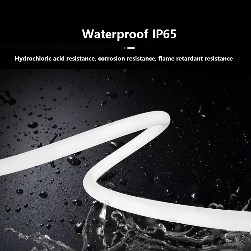 Round LED Neon Tube Rope Strip Light 360 Degree Luminous IP65 Waterproof Silica Gel Diffuser Channel Outdoor Indoor Pendant Lamp