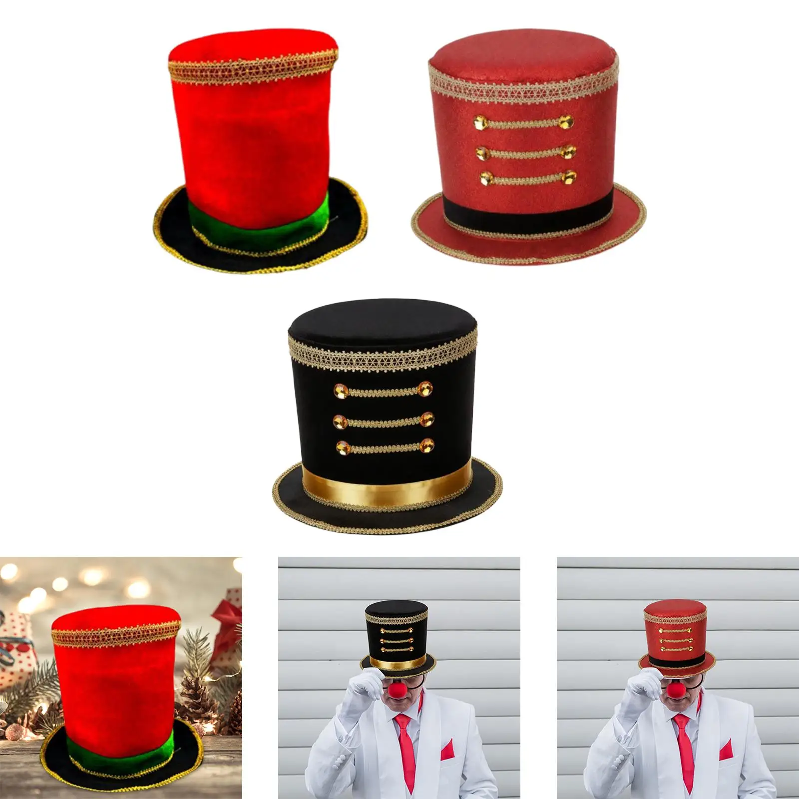 Nutcracker Hat Party Drummer Mardi Gras Majorette Ringmaster Small Top Hat