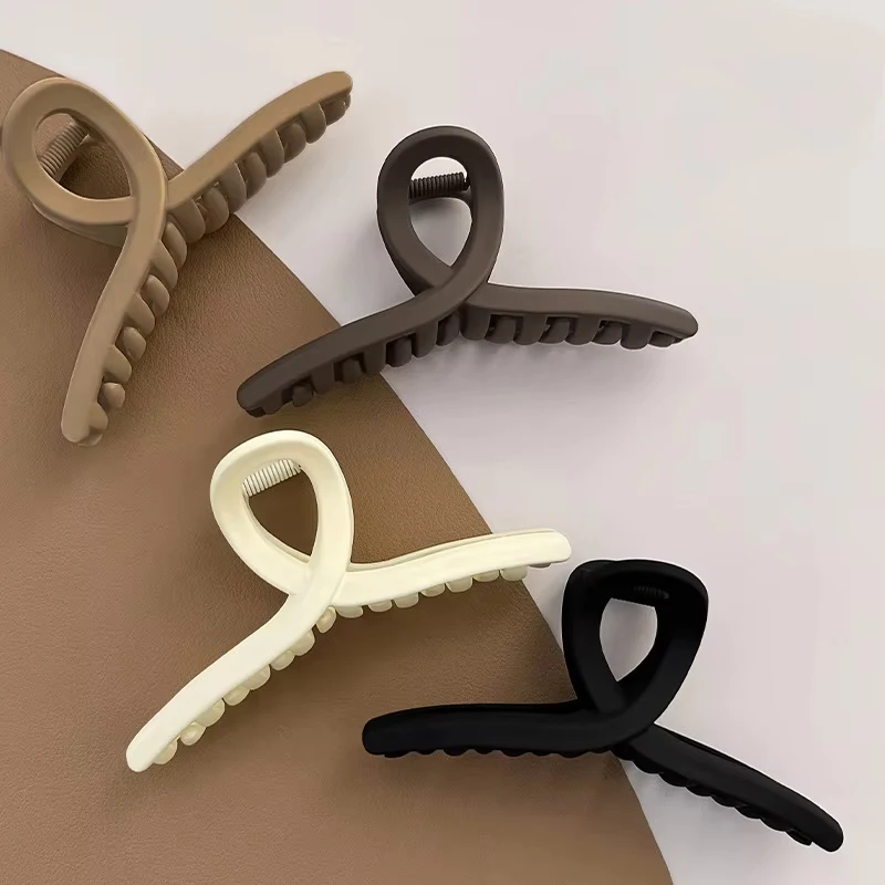 2/4 Stück Große Acryl-Haarklammern Kreuzförmige Matte Haarspangen Modische Haarkrallen Haarklammern-Sets K1 – Detail 6
