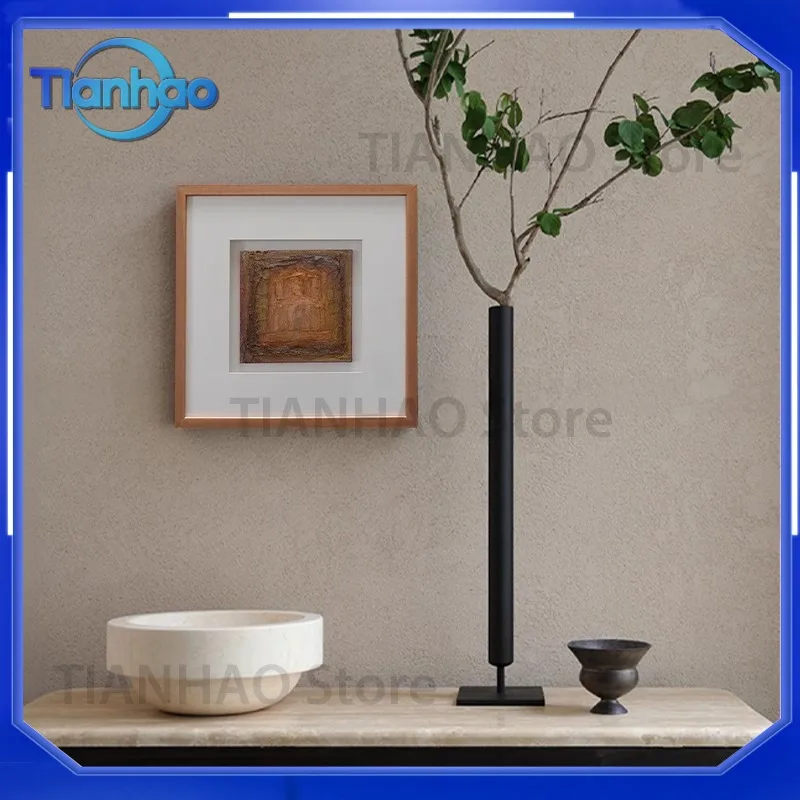 Wabi Sabi Vintage Style Living Room Sideboard Decorative Painting for Retro Dining Room and Homestay Wall Art Hand-painted