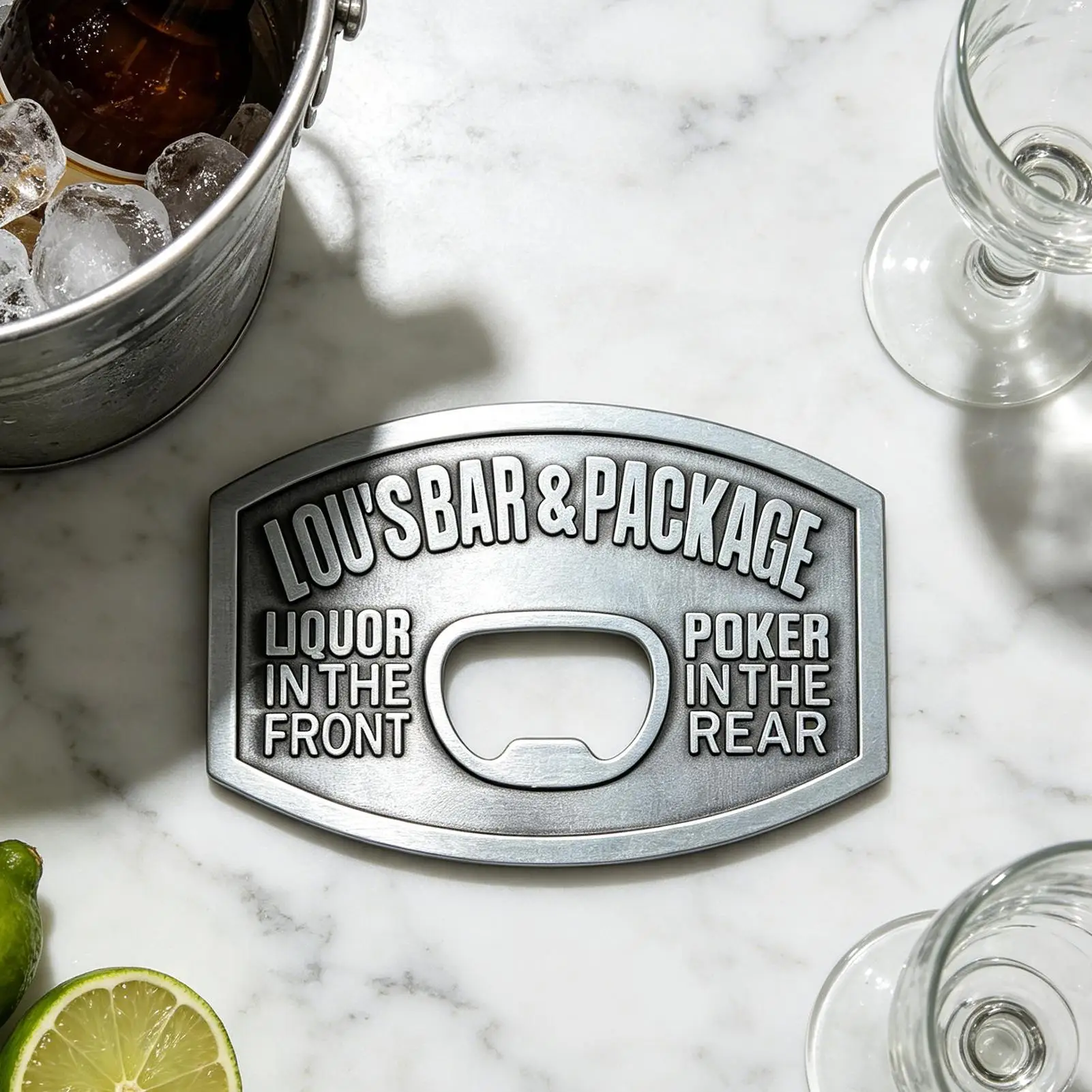 

Metal Soda Drink Opener Belt Buckle,Vintage Stylish Fitting,Versatile Accessory For Indoor Home Bar And Outdoor Camping Scenario