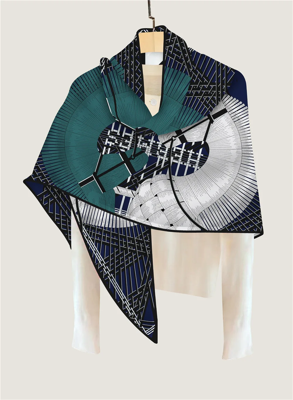 Triangle Shawls Winter Warm Scarfs Hand Rolled Shawl Scarves Bag Clothing Decoration Hair Neck Accessories Mother Lover Gift - view 3