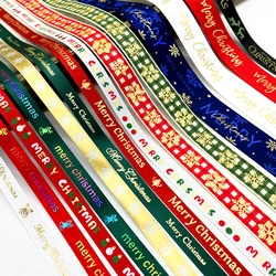 Various Styles High Quality Christmas Ribbons Printed Grosgrain  for Gift Wrapping Wedding Decoration Hair Bows DIY